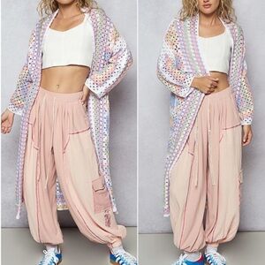 POL  NEON COLOR CROCHET KIMINO SIZE OS BRAND NEW